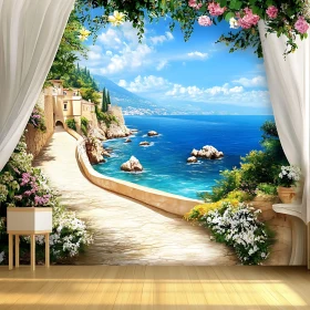 Scenic Coastal View with Turquoise Sea