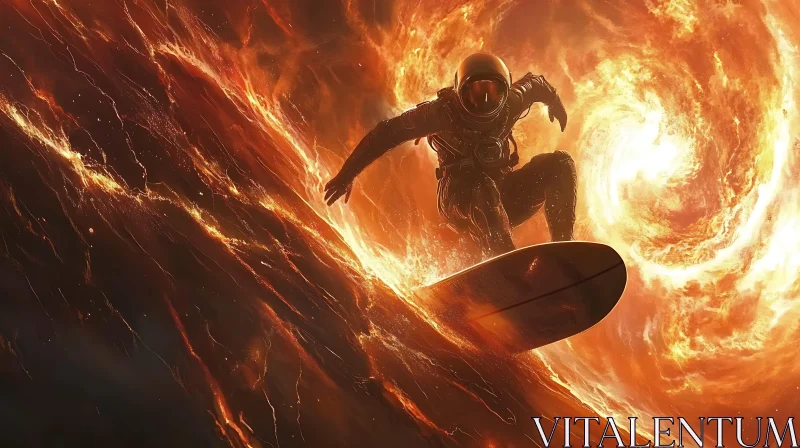 Fiery Surf in Space