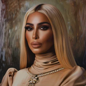 Stunning Kim Kardashian Fashion Portrait