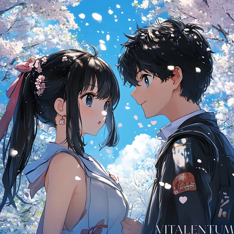 Springtime Anime Couple