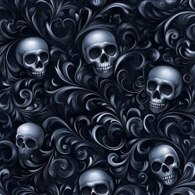 Gothic Skull Ornament Pattern