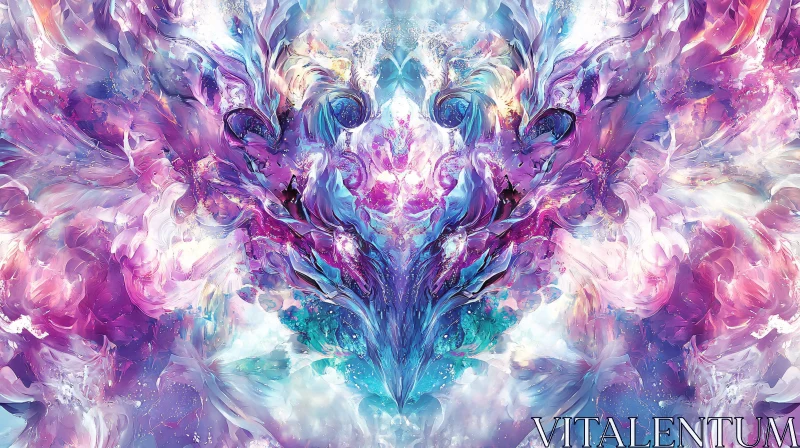 Ethereal Abstract Painting with Swirling Colors