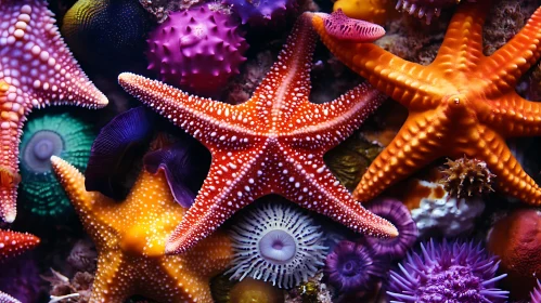 Marine Starfish and Sea Anemones