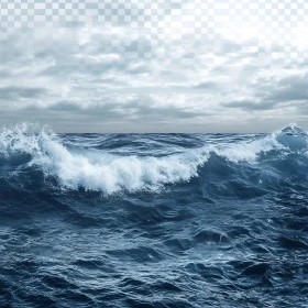 Ocean Wave Art - Blue Seascape
