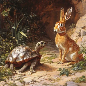 Wildlife Encounter: Hare and Tortoise