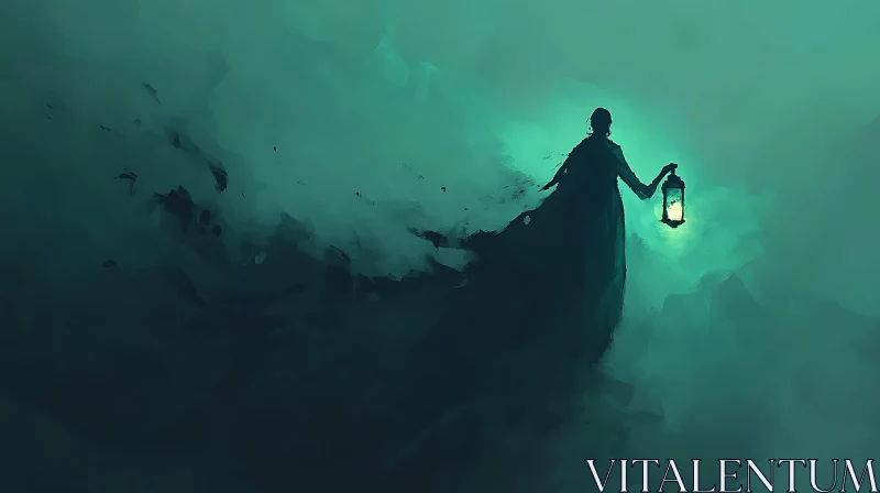 Mysterious Figure with Lantern