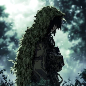 Anime Soldier in Ghillie Suit