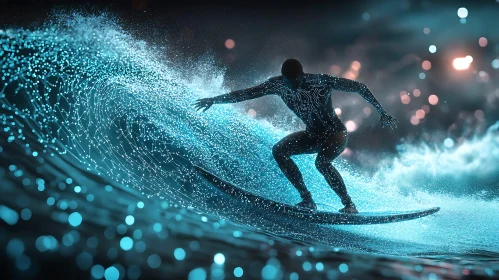 Digital Surfer on a Cybernetic Wave