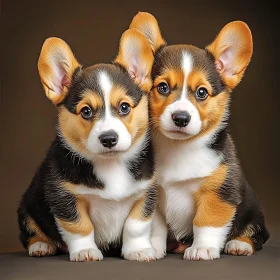 Charming Corgi Puppies Snuggled Up - Perfect Pets