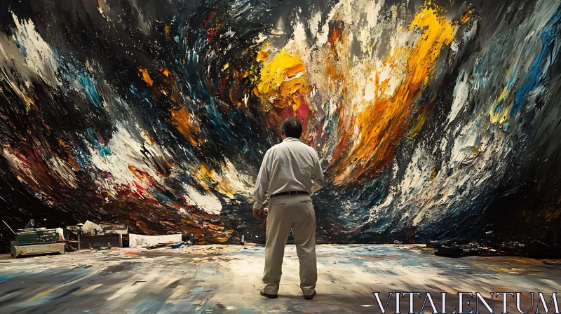 Figure Before Abstract Masterpiece AI Image