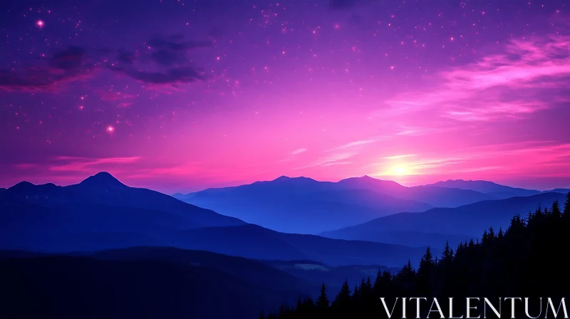 Tranquil Mountain Sunset