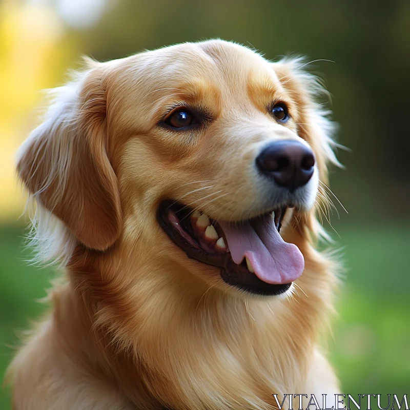 Joyful Golden Retriever with Tongue Out