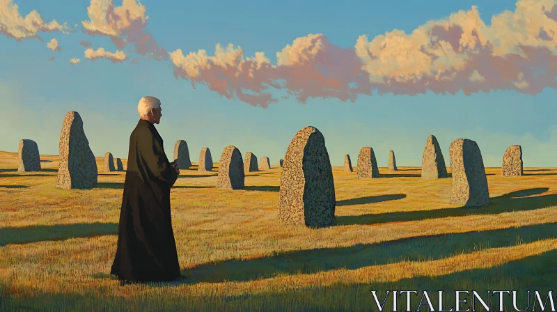 Figure Among Standing Stones Artwork