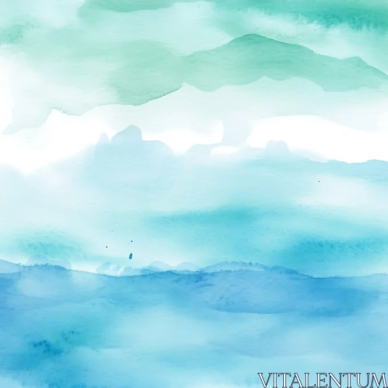Gradient Watercolor Wash Painting