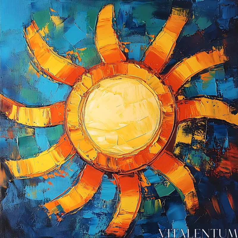 Abstract Sun Art: Warmth and Light
