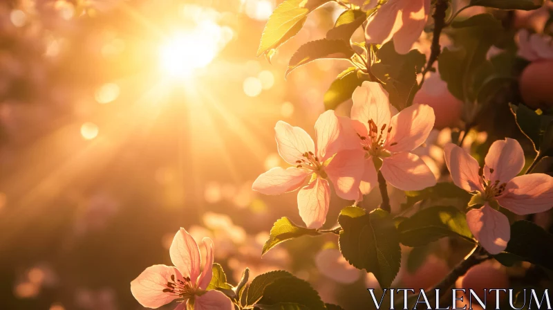 Serene Floral Scene in Warm Light