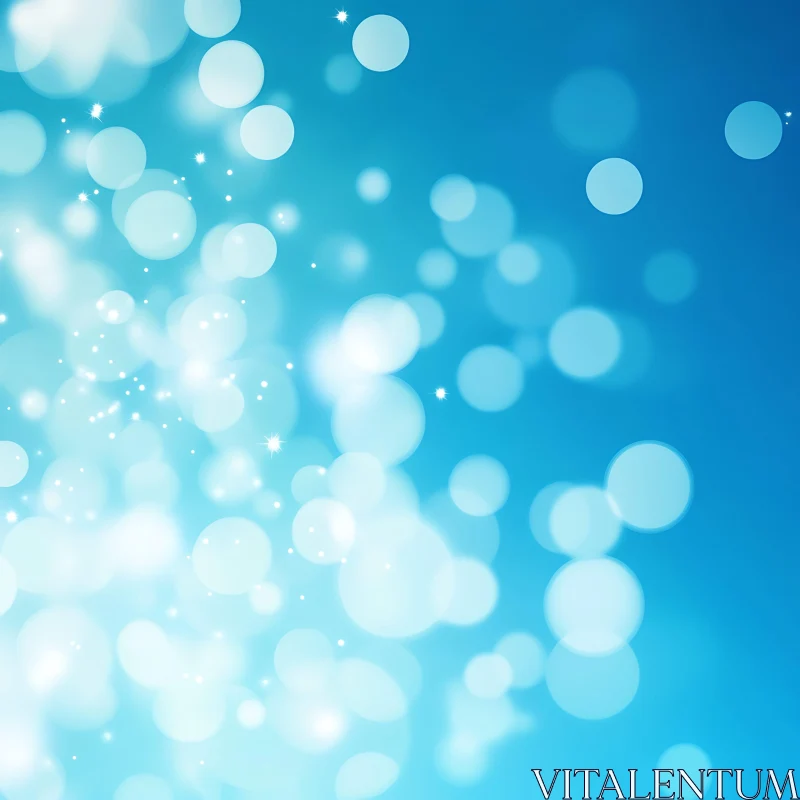 Ethereal Blue Light Orbs Abstract Design