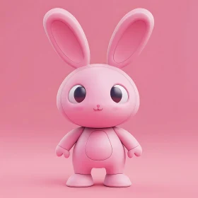 Cute Pink Bunny Toy Design