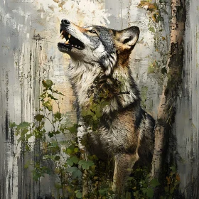 Wolf's Howl in the Wilderness