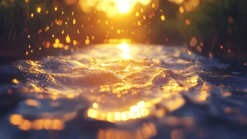 Golden Hour Water Ripples