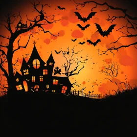 Spooky Halloween Night Scene
