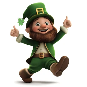 Lucky Leprechaun Cartoon Character