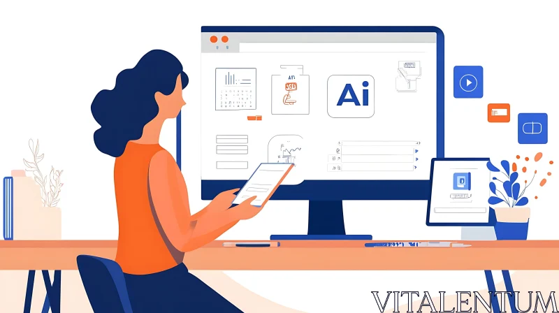 Woman Working on Web Design Project