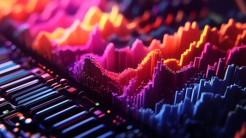 Futuristic Data Visualization with Neon Glow