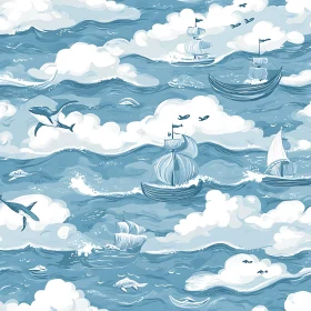 Ocean Adventure Seamless Pattern