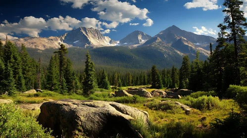 Mountains and Forest Landscape