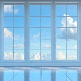 Open Window to Cloudy Sky