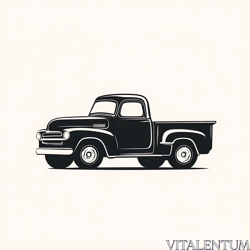 AI ART Vintage Truck Graphic Art