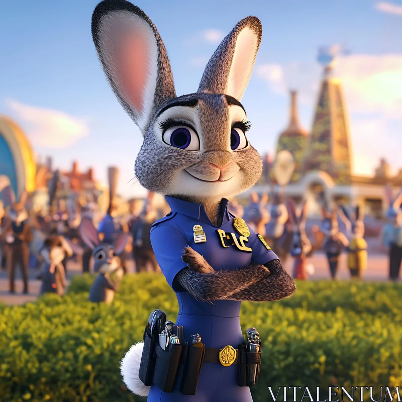 Zootopia's Judy Hopps: A Portrait AI Image