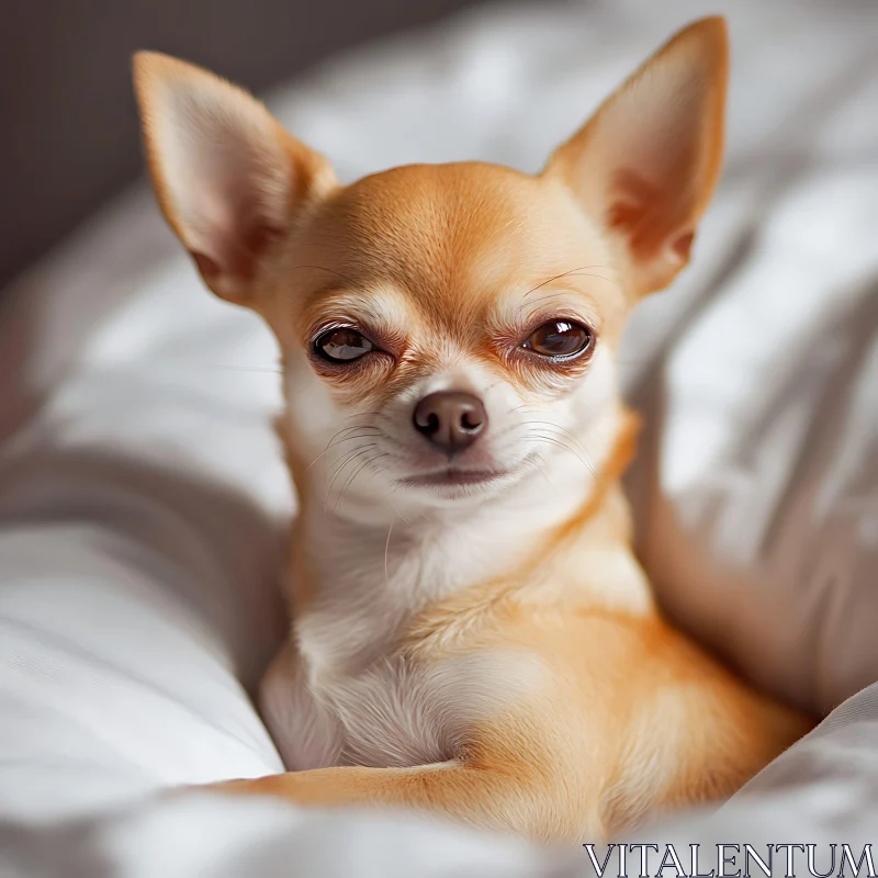 Cute Chihuahua Resting Peacefully AI Image