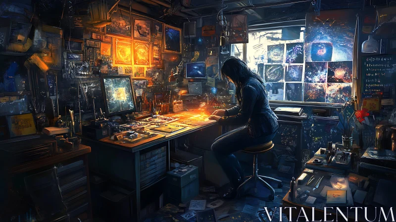 Creative Artist in Studio AI Image