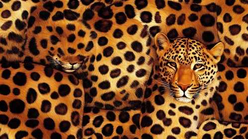 Camouflaged Leopards: A Wildlife Portrait