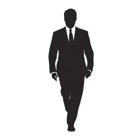 Formal Man Silhouette Art