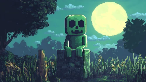 Green Character Pixel Art