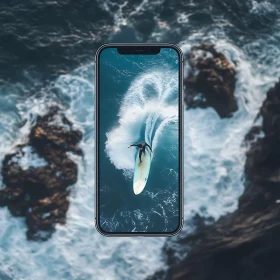 Ocean Wave on Phone Screen