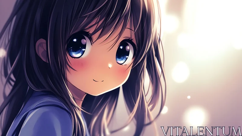 AI ART Enchanting Anime Portrait of a Girl with Striking Eyes