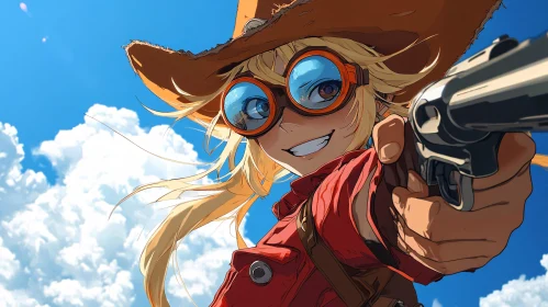 Anime Cowboy in Action