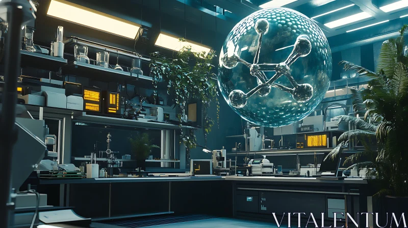 Futuristic Science Laboratory AI Image