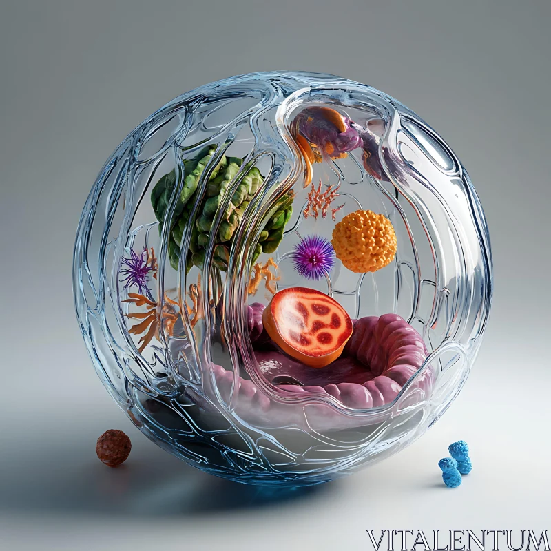 Colorful Shapes in Glass Orb