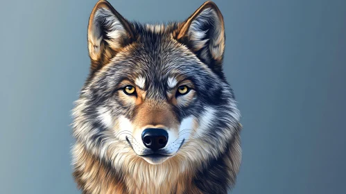 Artistic Wolf Close-Up