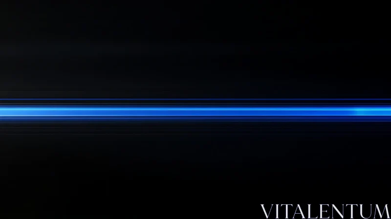 Neon Blue Line on Dark Background AI Image