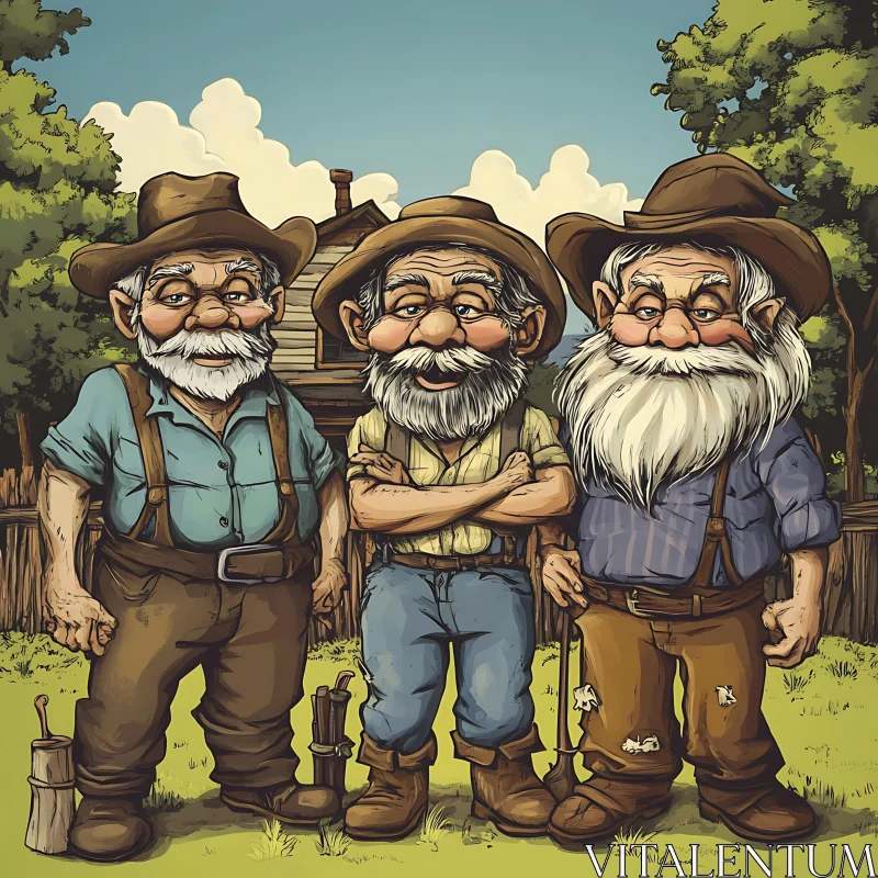 AI ART Three Gnomes Illustration