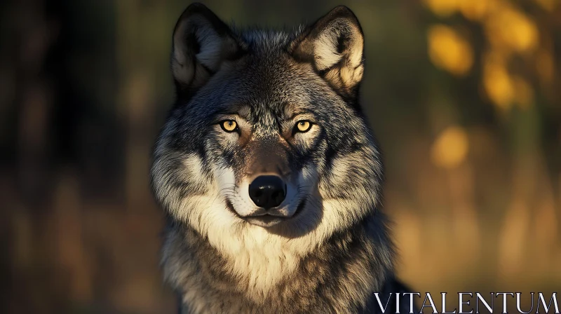 Wolf Gaze - A Wild Animal Portrait AI Image