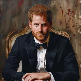 Regal Portrait of Prince Harry