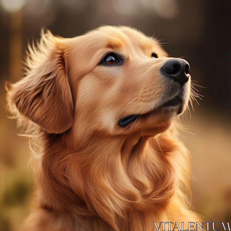 Majestic Golden Retriever Close-Up AI Image