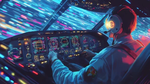 Neon Flight: A Pilot's Journey